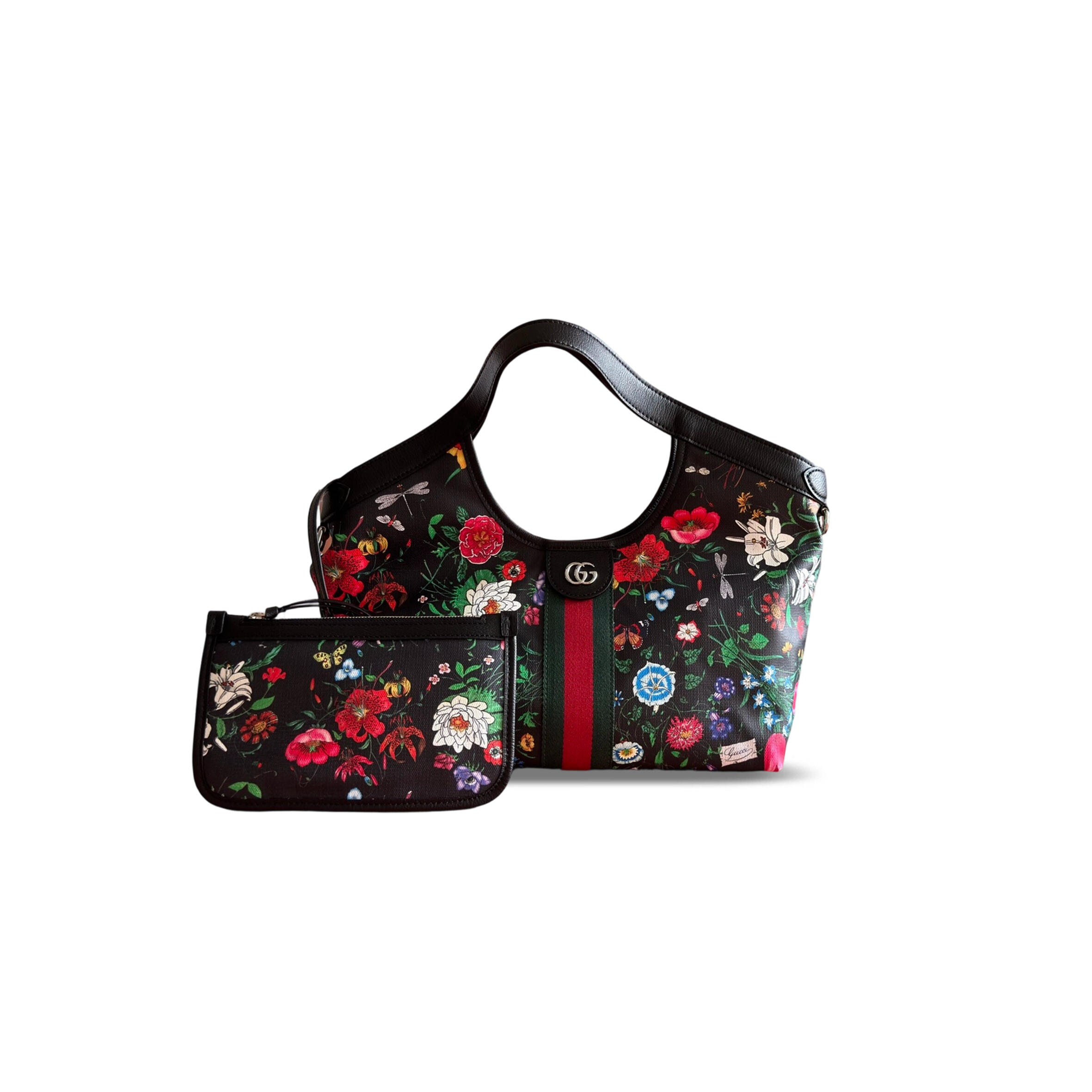 GUCCI GIGLIO FLORA SMALL TOTE BAG (25*20*15cm)
